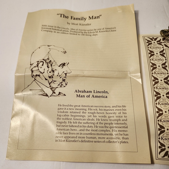 Knowles Decorative Plate "The Family Man" Collector Plate - COA - Picture 8 of 9